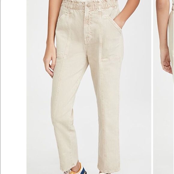 MOTHER The Springy Ankle Jeans Sand Beige 27 - Picture 2 of 10